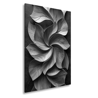 Leinwandbild Holzblätter wirbeln in kunstvoller, natürlicher Harmonie. - deyoli