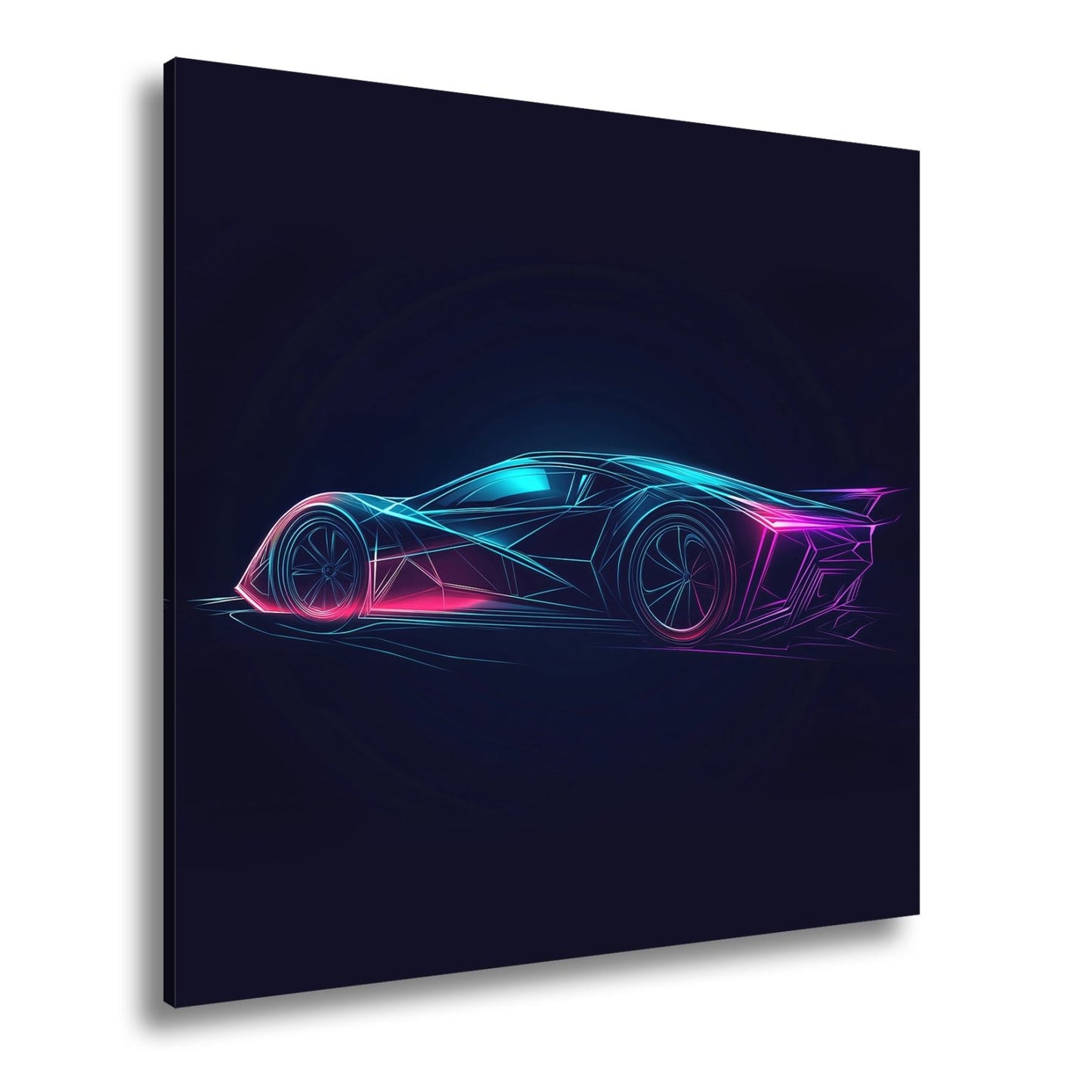 Leinwandbild Hypercar XXL – Neonträume formen futuristisches Design - deyoli