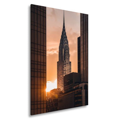 Leinwandbild Ikonische Architektur im goldenen Abendlicht – XXL - deyoli