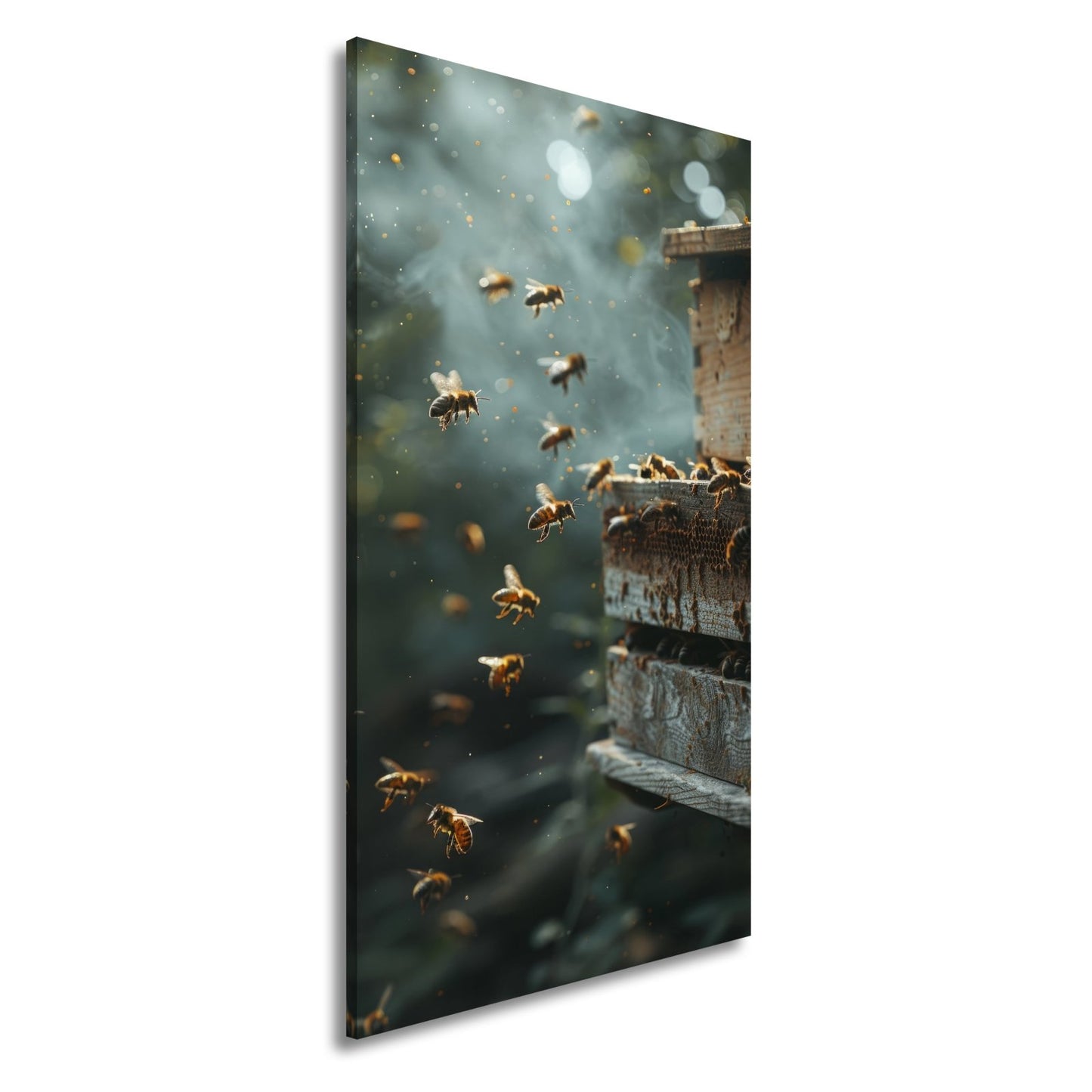 Leinwandbild Im Flug der Bienen pulsiert das Herz des Waldes - deyoli