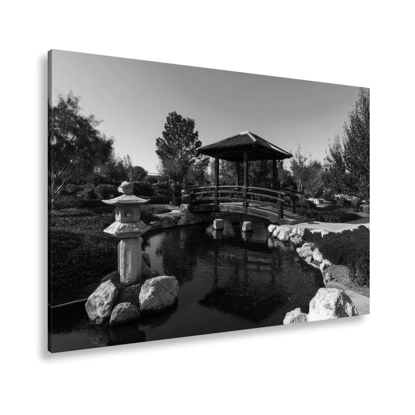Leinwandbild Japanischer Garten XXL – Gartenfrieden in klaren Herbstfarben - deyoli