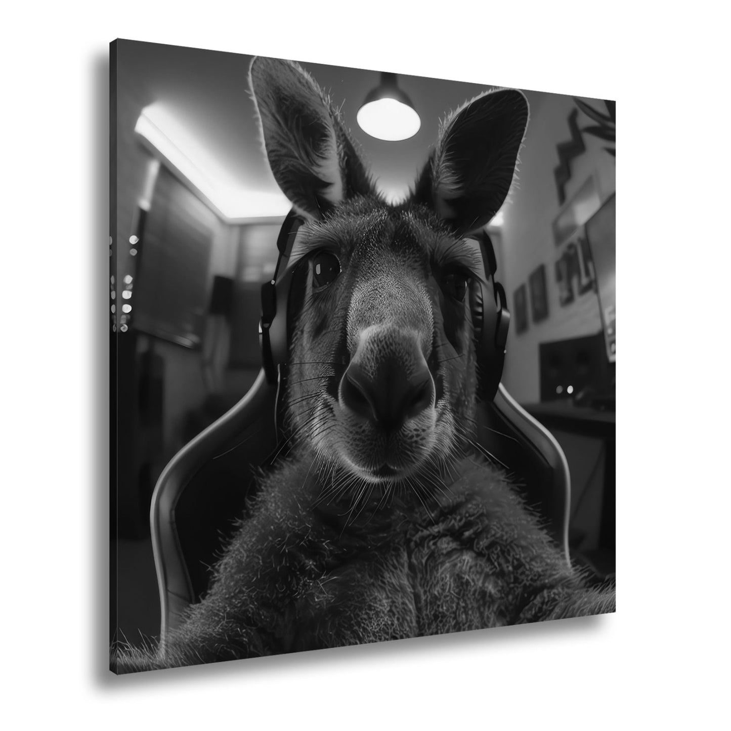 Leinwandbild Känguru - Zock – bereit für jedes virtuelle Rennen. - deyoli