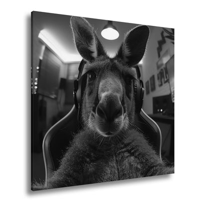 Leinwandbild Känguru - Zock – bereit für jedes virtuelle Rennen. - deyoli