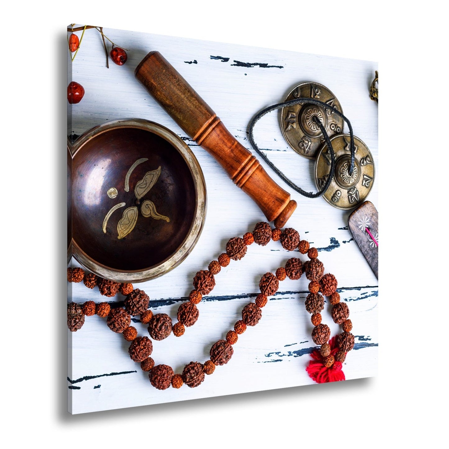 Leinwandbild Klangschalen und Gebetsketten – ein stilles Ritual der Seele. - deyoli