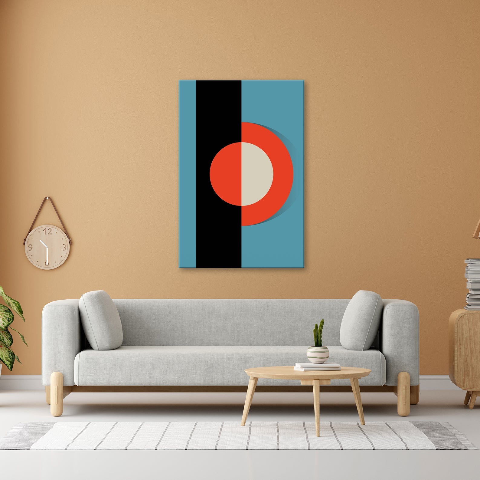 Leinwandbild Klares Retro - Design in kräftigen Formen. - deyoli