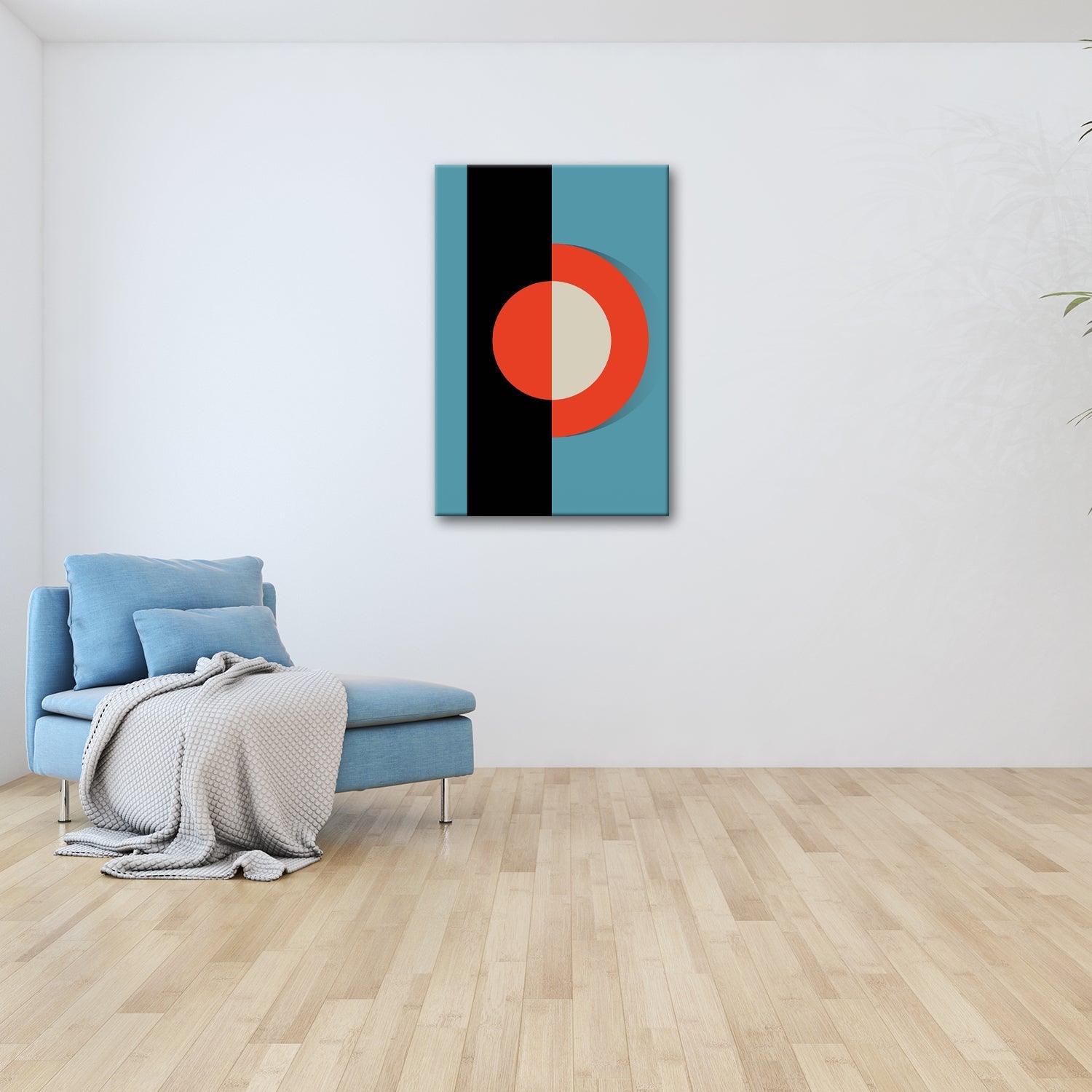 Leinwandbild Klares Retro - Design in kräftigen Formen. - deyoli