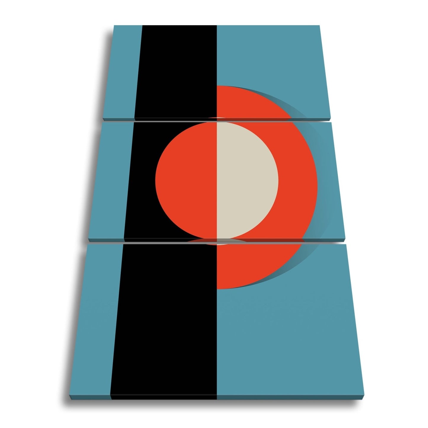 Leinwandbild Klares Retro - Design in kräftigen Formen. - deyoli