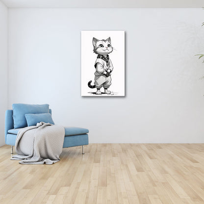 Leinwandbild Kleine Katze, große Augen – bereit fürs Abenteuer. - deyoli