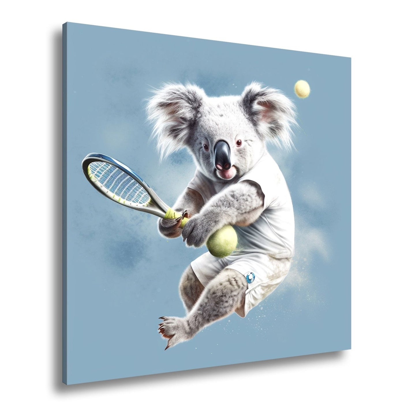 Leinwandbild Koala am Court – flauschig, flink und fokussiert. - deyoli