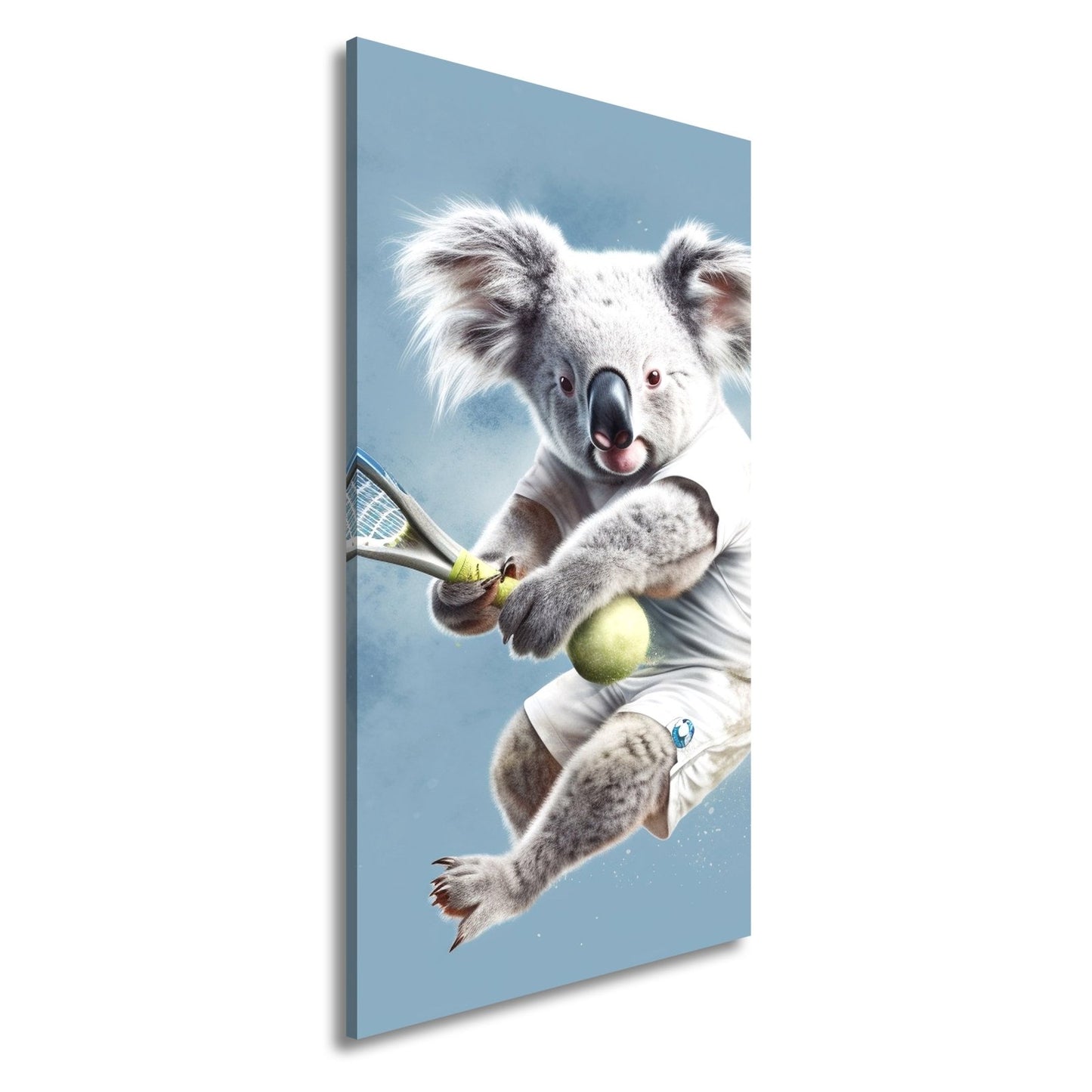 Leinwandbild Koala am Court – flauschig, flink und fokussiert. - deyoli
