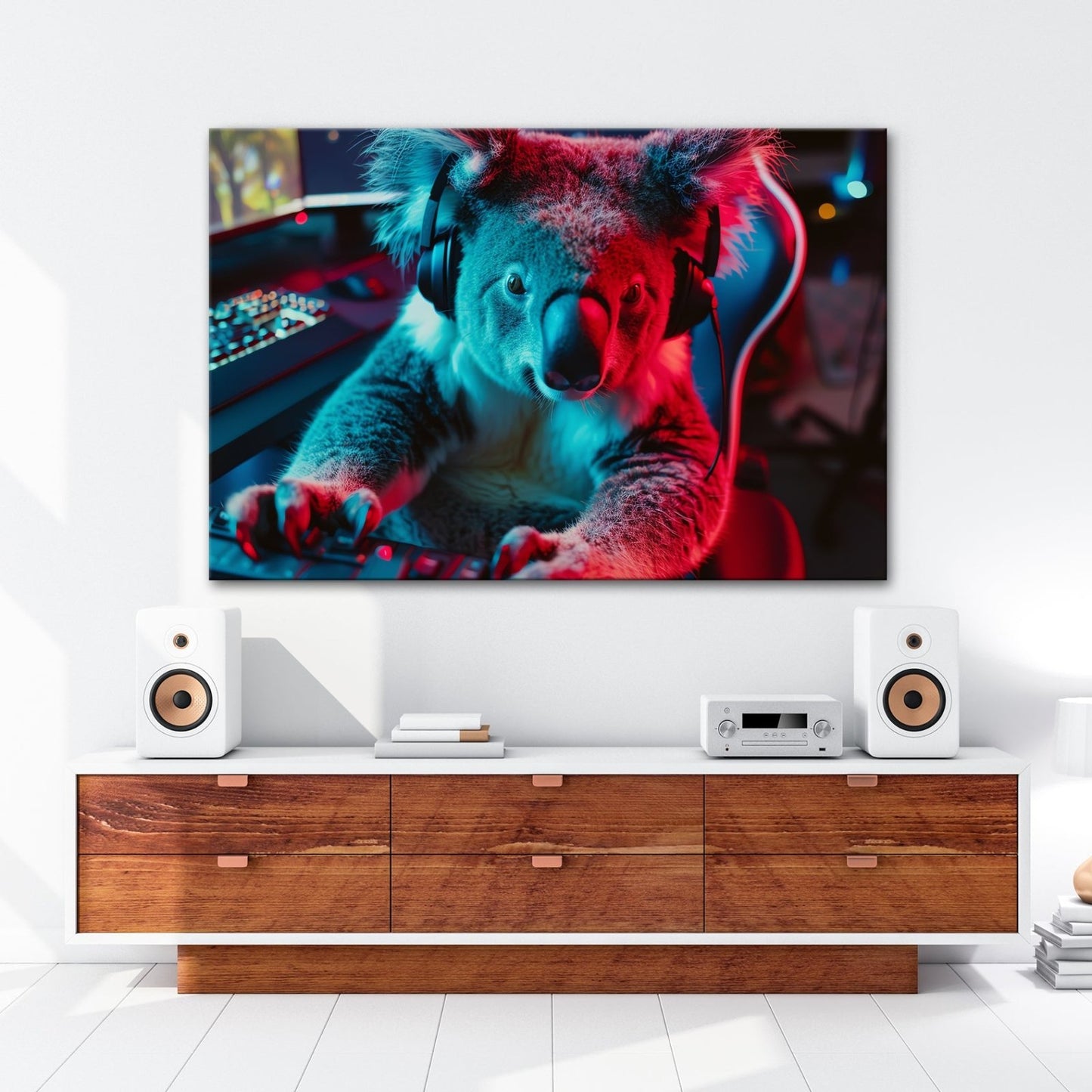 Leinwandbild Koala im Fokus – Gaming ist hier kein Spiel, sondern Kunst. - deyoli
