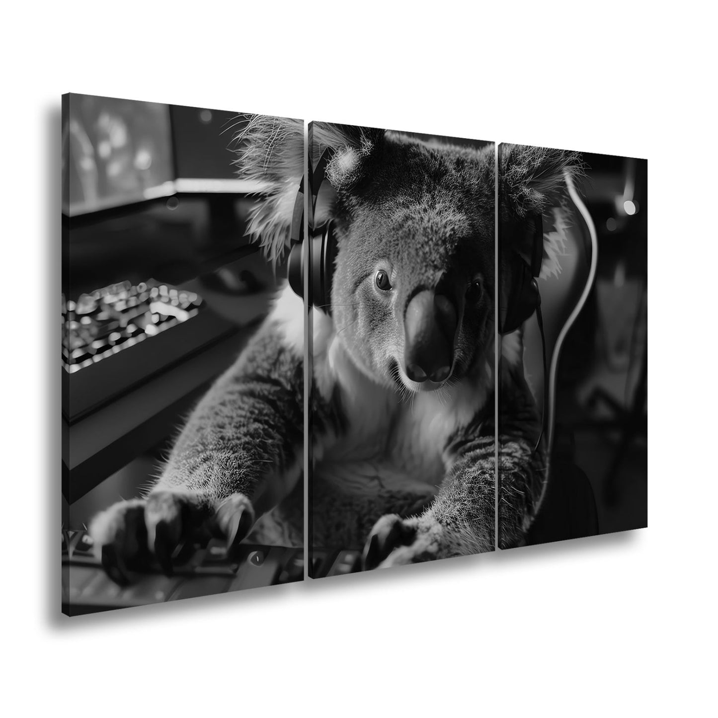 Leinwandbild Koala im Fokus – Gaming ist hier kein Spiel, sondern Kunst. - deyoli