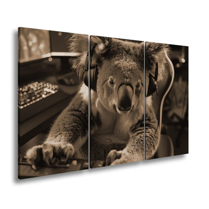Leinwandbild Koala im Fokus – Gaming ist hier kein Spiel, sondern Kunst. - deyoli