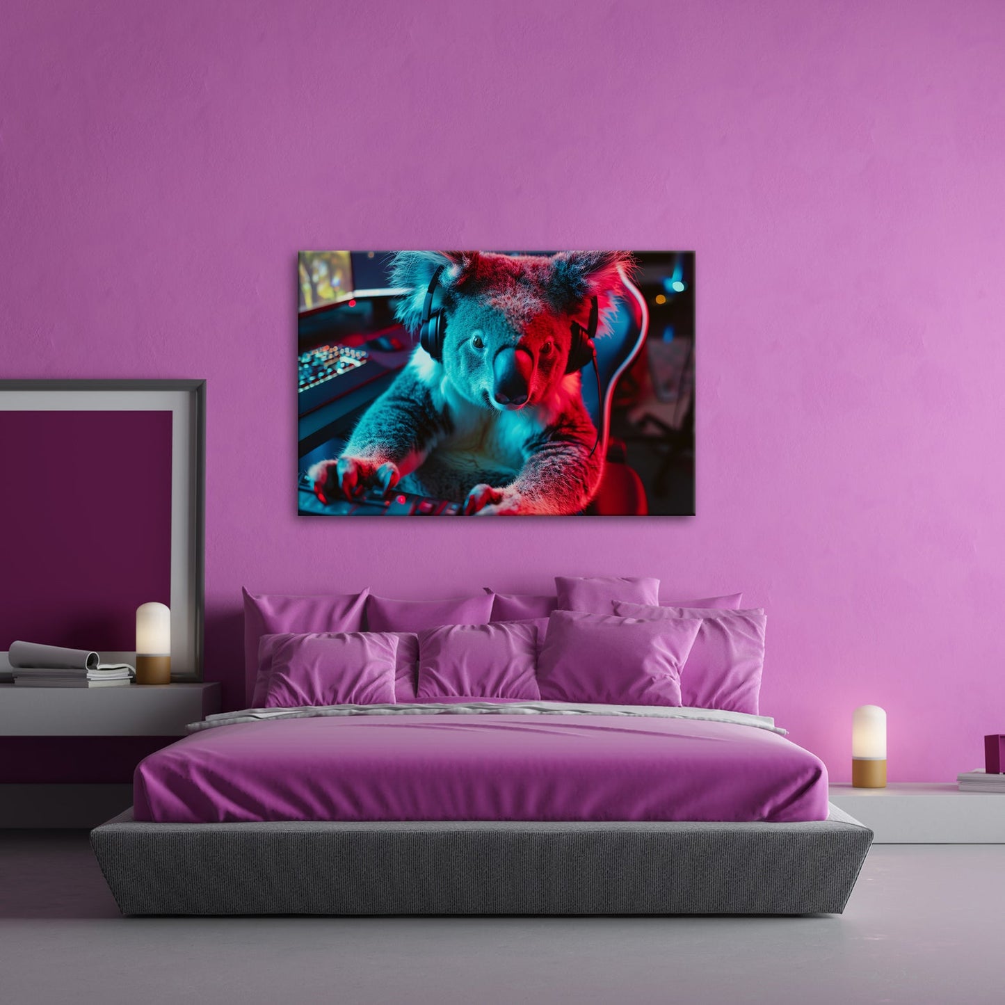 Leinwandbild Koala im Fokus – Gaming ist hier kein Spiel, sondern Kunst. - deyoli