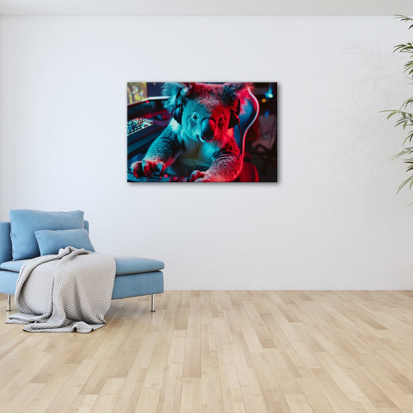 Leinwandbild Koala im Fokus – Gaming ist hier kein Spiel, sondern Kunst. - deyoli