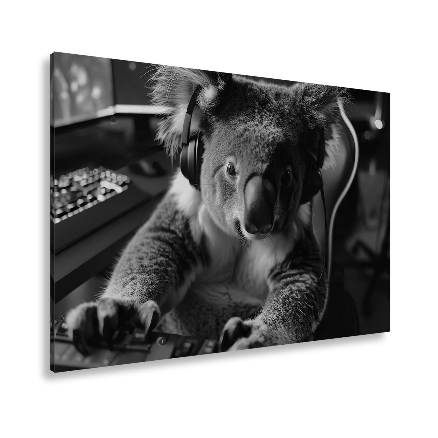 Leinwandbild Koala im Fokus – Gaming ist hier kein Spiel, sondern Kunst. - deyoli