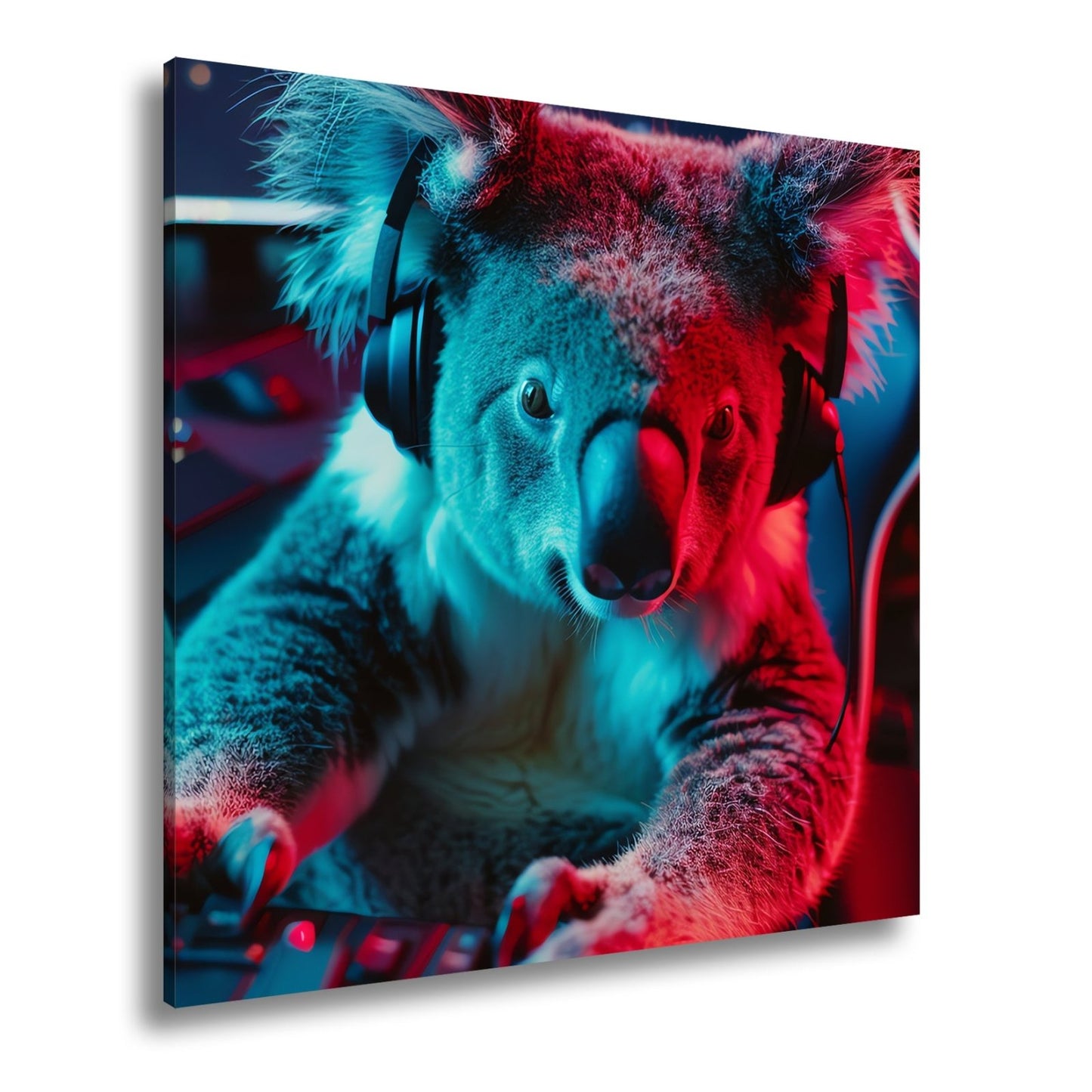 Leinwandbild Koala im Fokus – Gaming ist hier kein Spiel, sondern Kunst. - deyoli