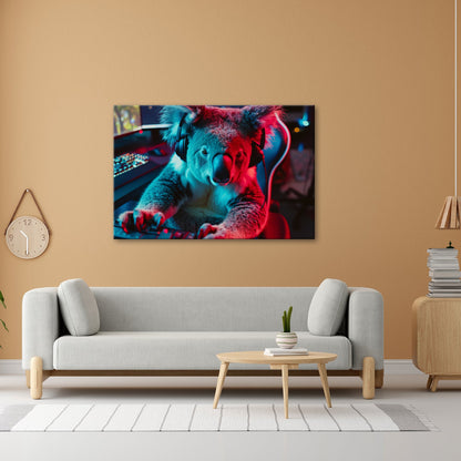 Leinwandbild Koala im Fokus – Gaming ist hier kein Spiel, sondern Kunst. - deyoli