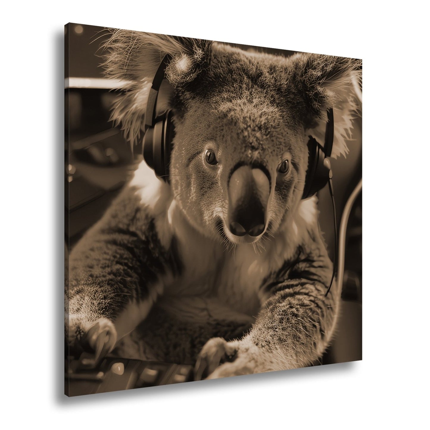 Leinwandbild Koala im Fokus – Gaming ist hier kein Spiel, sondern Kunst. - deyoli