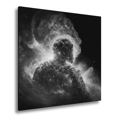 Leinwandbild Kosmische Gestalt schwebt im Licht der Galaxien XXL – Weltraum - deyoli