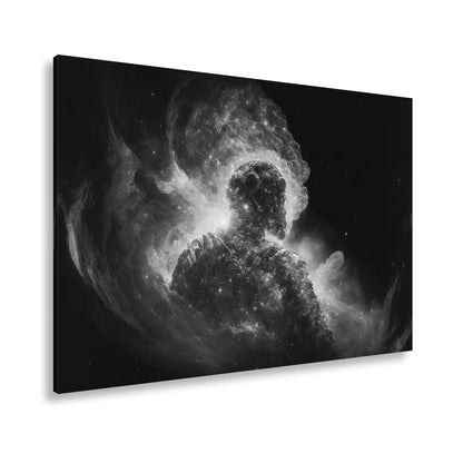 Leinwandbild Kosmische Gestalt schwebt im Licht der Galaxien XXL – Weltraum - deyoli