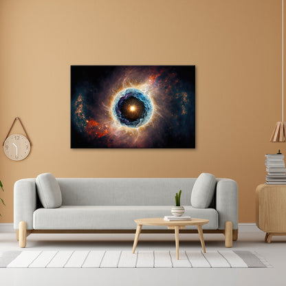 Leinwandbild Kosmisches Auge – Aus Licht und Nebel XXL Wandbild - deyoli