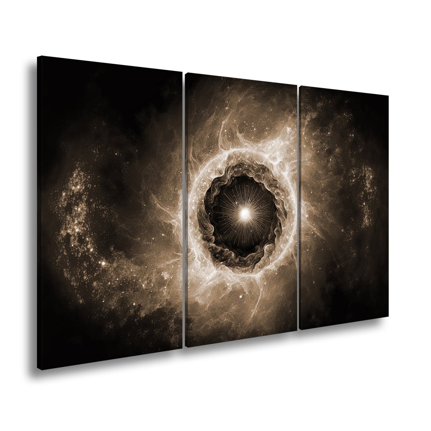 Leinwandbild Kosmisches Auge – Aus Licht und Nebel XXL Wandbild - deyoli