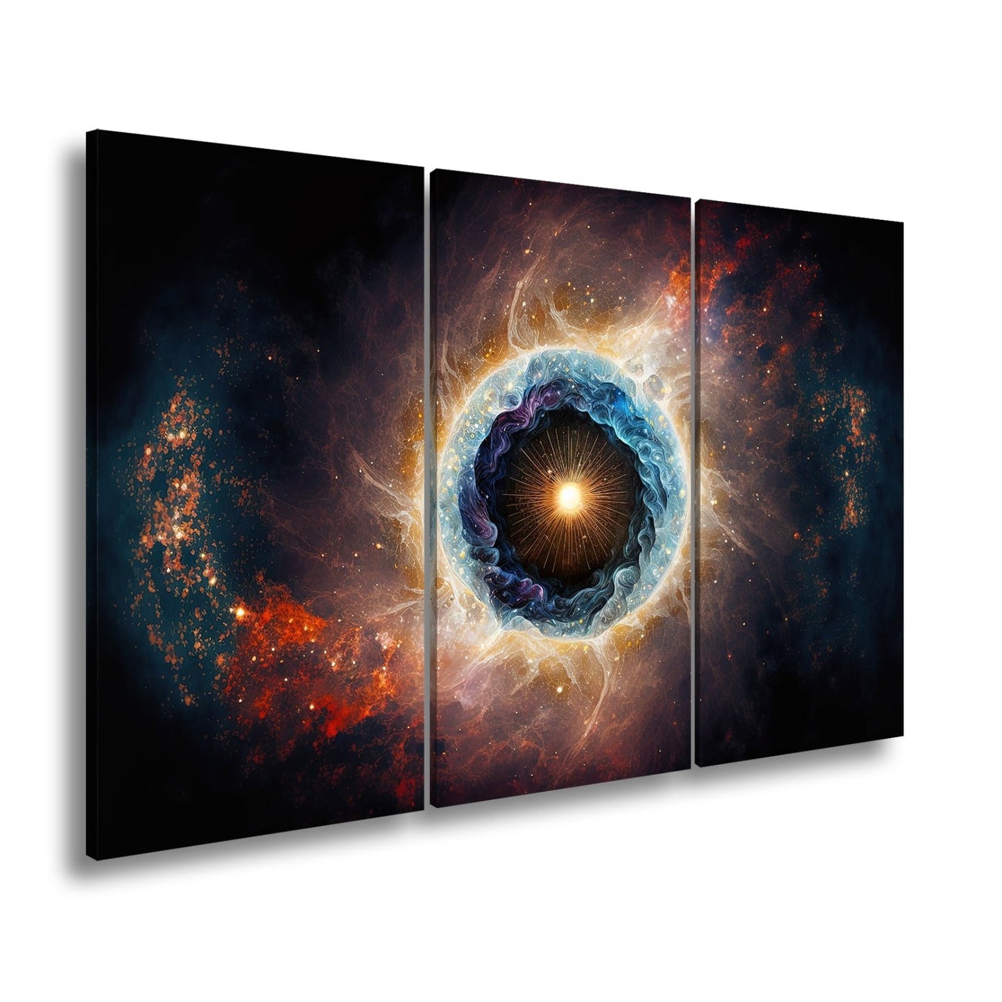 Leinwandbild Kosmisches Auge – Aus Licht und Nebel XXL Wandbild - deyoli