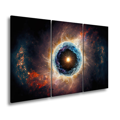 Leinwandbild Kosmisches Auge – Aus Licht und Nebel XXL Wandbild - deyoli