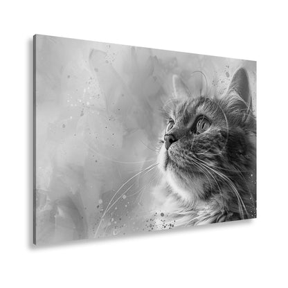 Leinwandbild Kunst und Katze – ein Blick, getaucht in Farben und Fantasie - deyoli
