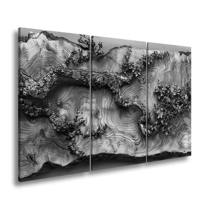 Leinwandbild Kunstvoller Ast auf edlem Holz – Natur als Gemälde. - deyoli