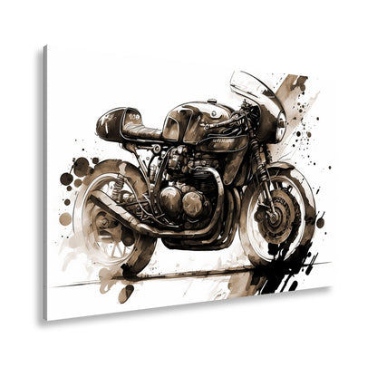 Leinwandbild Kunstvolles Motorrad – Schwarze Tusche - Ästhetik XXL - deyoli
