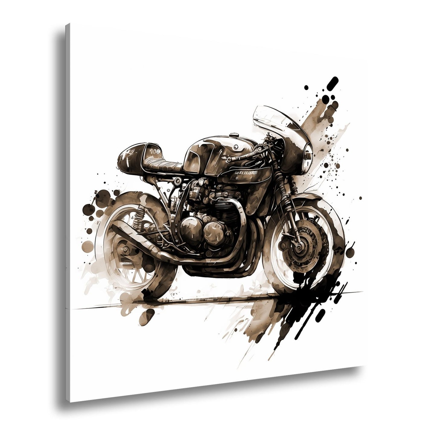 Leinwandbild Kunstvolles Motorrad – Schwarze Tusche - Ästhetik XXL - deyoli