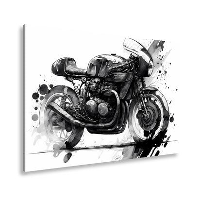Leinwandbild Kunstvolles Motorrad – Schwarze Tusche - Ästhetik XXL - deyoli