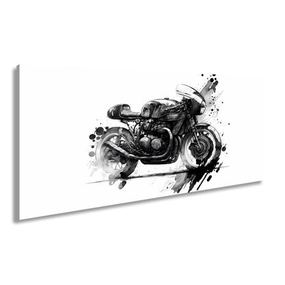 Leinwandbild Kunstvolles Motorrad – Schwarze Tusche - Ästhetik XXL - deyoli