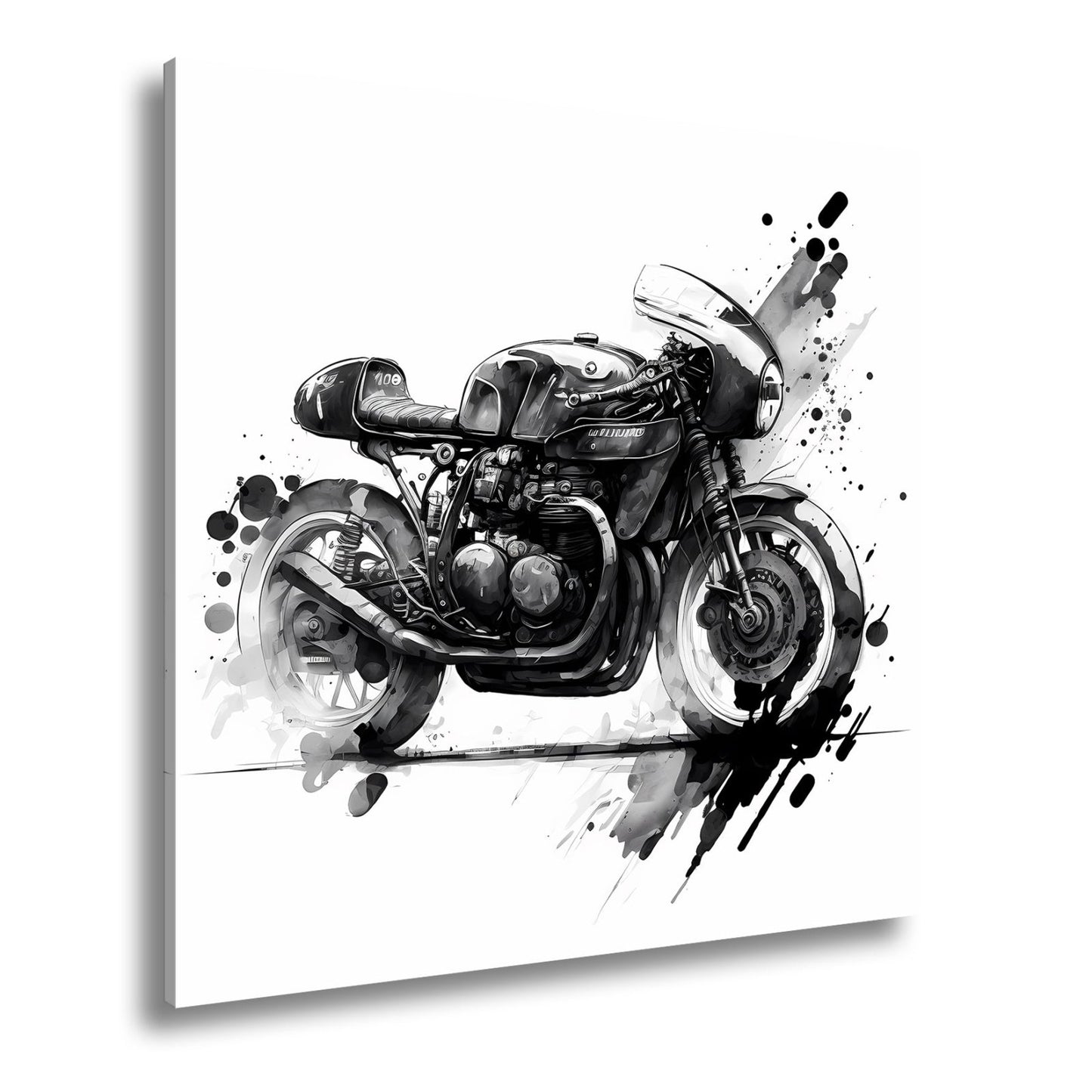 Leinwandbild Kunstvolles Motorrad – Schwarze Tusche - Ästhetik XXL - deyoli