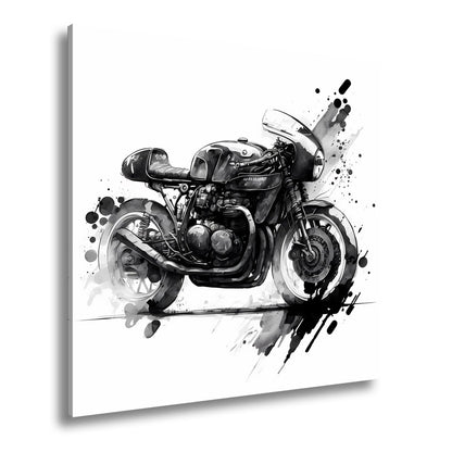 Leinwandbild Kunstvolles Motorrad – Schwarze Tusche - Ästhetik XXL - deyoli