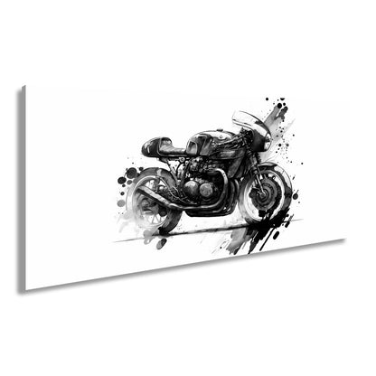 Leinwandbild Kunstvolles Motorrad – Schwarze Tusche - Ästhetik XXL - deyoli