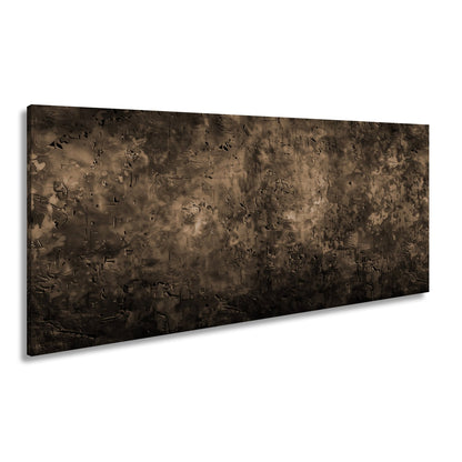 Leinwandbild Kupfer trifft Tiefe abstrakte Patina Blau Rost XXL – Abstrakte Kunst - deyoli