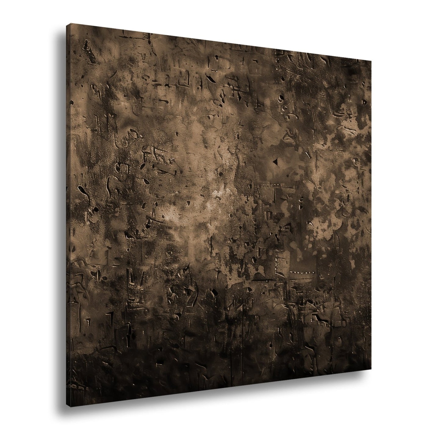 Leinwandbild Kupfer trifft Tiefe abstrakte Patina Blau Rost XXL – Abstrakte Kunst - deyoli