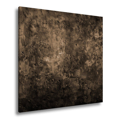 Leinwandbild Kupfer trifft Tiefe abstrakte Patina Blau Rost XXL – Abstrakte Kunst - deyoli