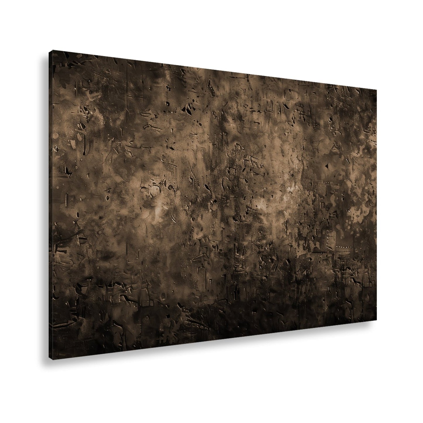 Leinwandbild Kupfer trifft Tiefe abstrakte Patina Blau Rost XXL – Abstrakte Kunst - deyoli