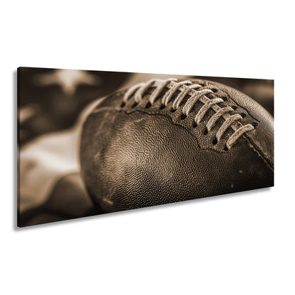 Leinwandbild Leder, Naht, Geschichte – Football ganz nah. - deyoli