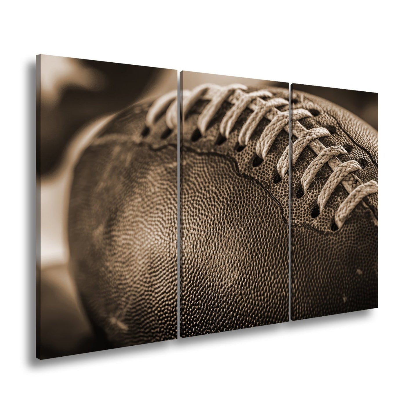 Leinwandbild Leder, Naht, Geschichte – Football ganz nah. - deyoli