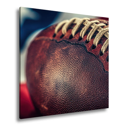 Leinwandbild Leder, Naht, Geschichte – Football ganz nah. - deyoli