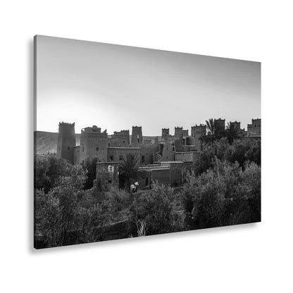 Leinwandbild Lehmrote Kasbah im goldenen Sonnenlicht XXL – Architektur Marokko - deyoli