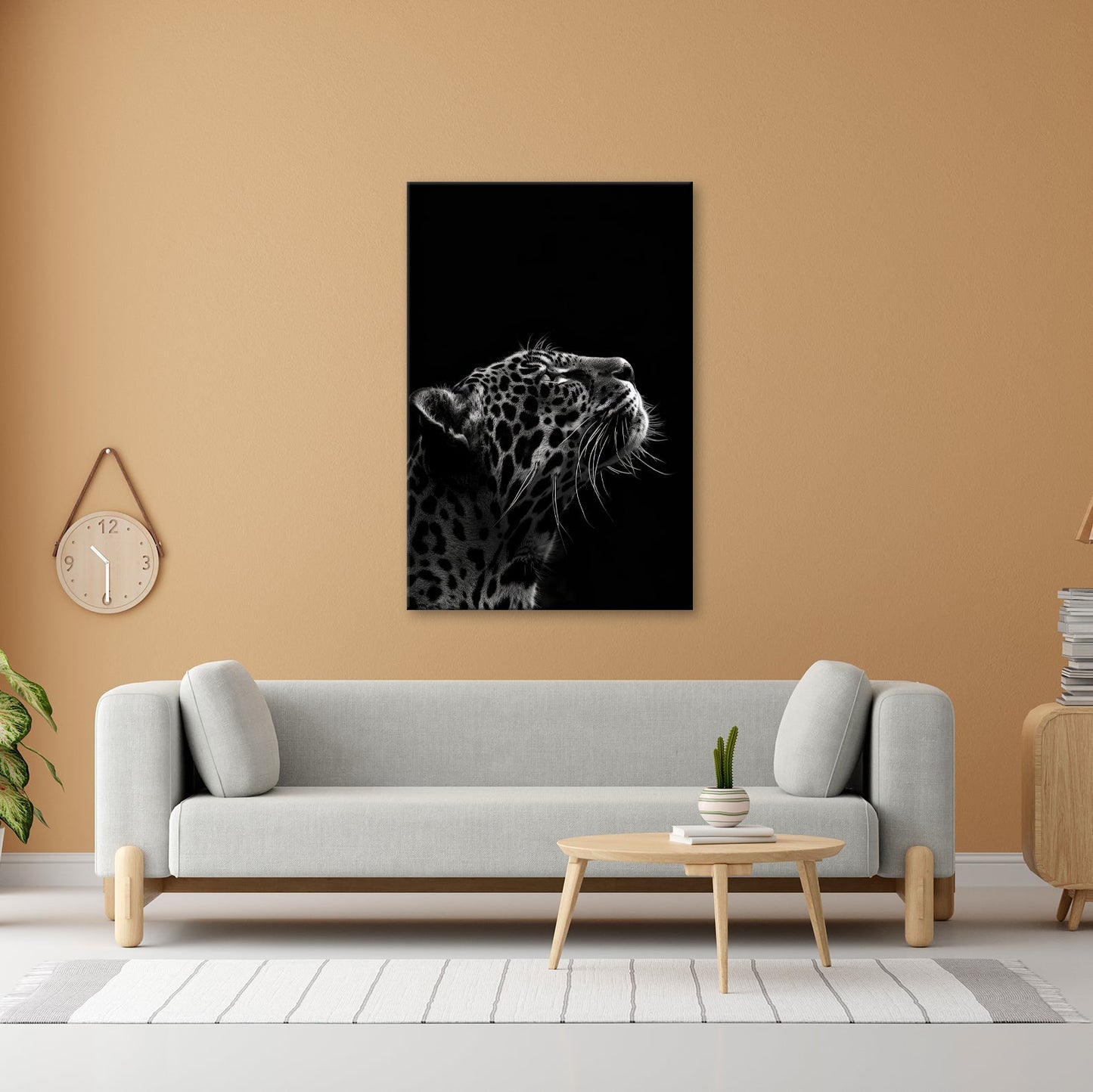 Leinwandbild Leopard im Licht – Stärke in stiller Kontur. - deyoli