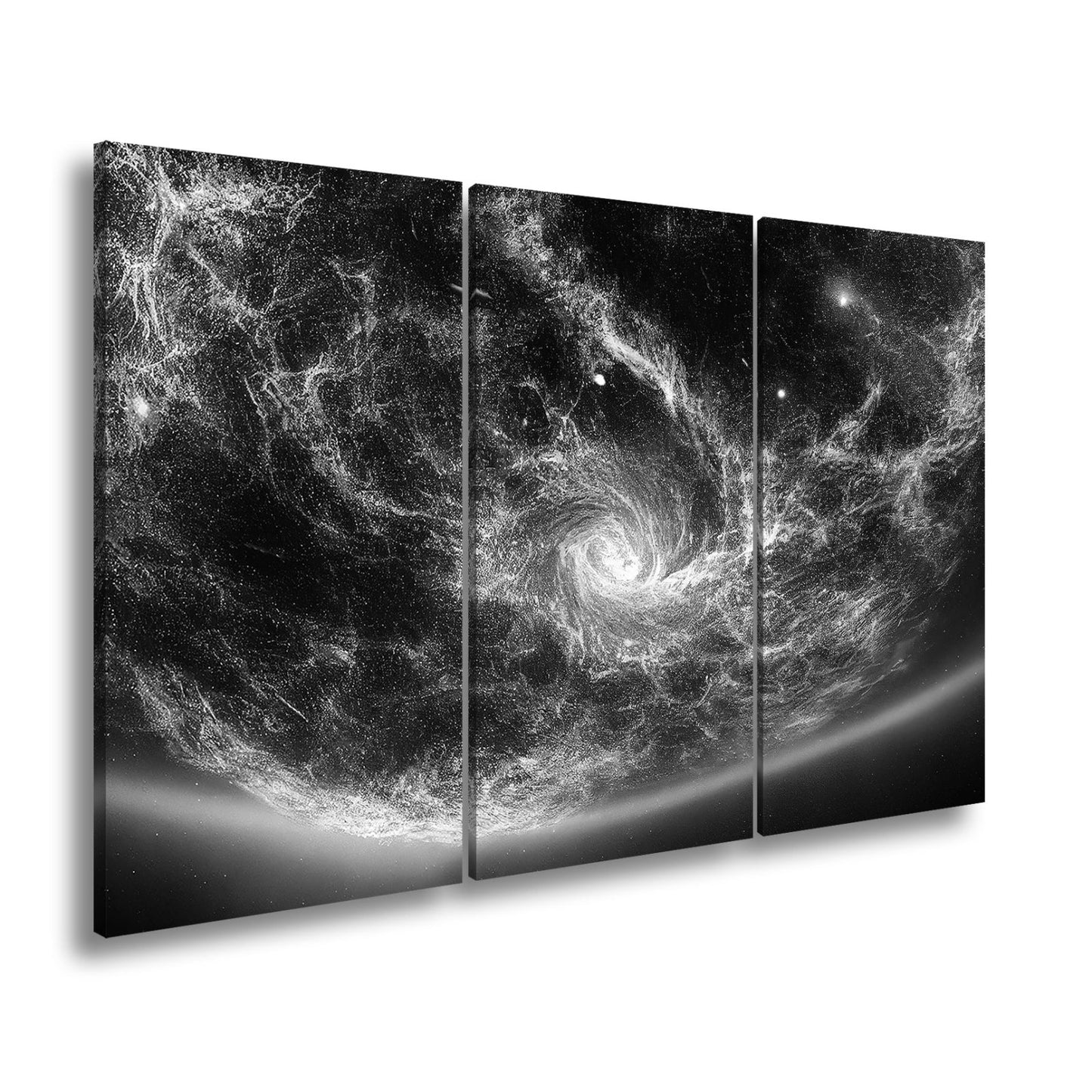 Leinwandbild Leuchtende Galaxie – Wirbelt durch das All XXL Wandbild - deyoli