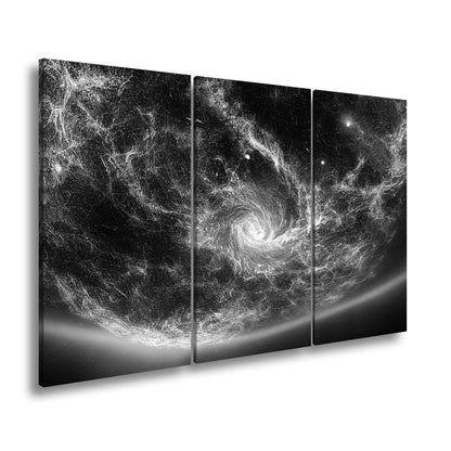 Leinwandbild Leuchtende Galaxie – Wirbelt durch das All XXL Wandbild - deyoli