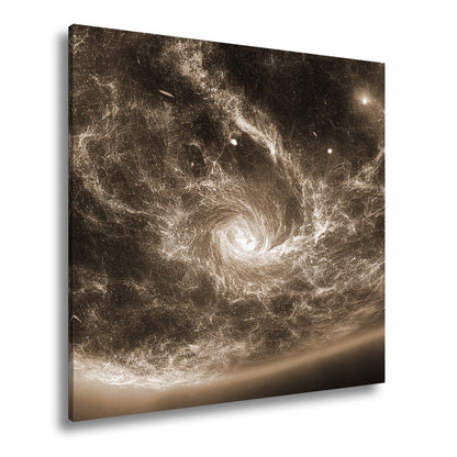 Leinwandbild Leuchtende Galaxie – Wirbelt durch das All XXL Wandbild - deyoli